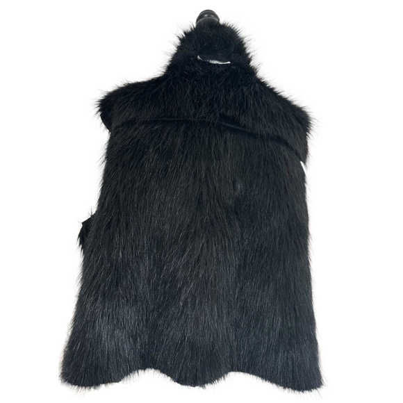 Vintage Deborah Murray 90s y2k Faux Suede Faux Fur Black Penny Lane Mobwife Vest - Picture 6 of 11